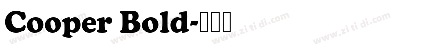 Cooper Bold字体转换